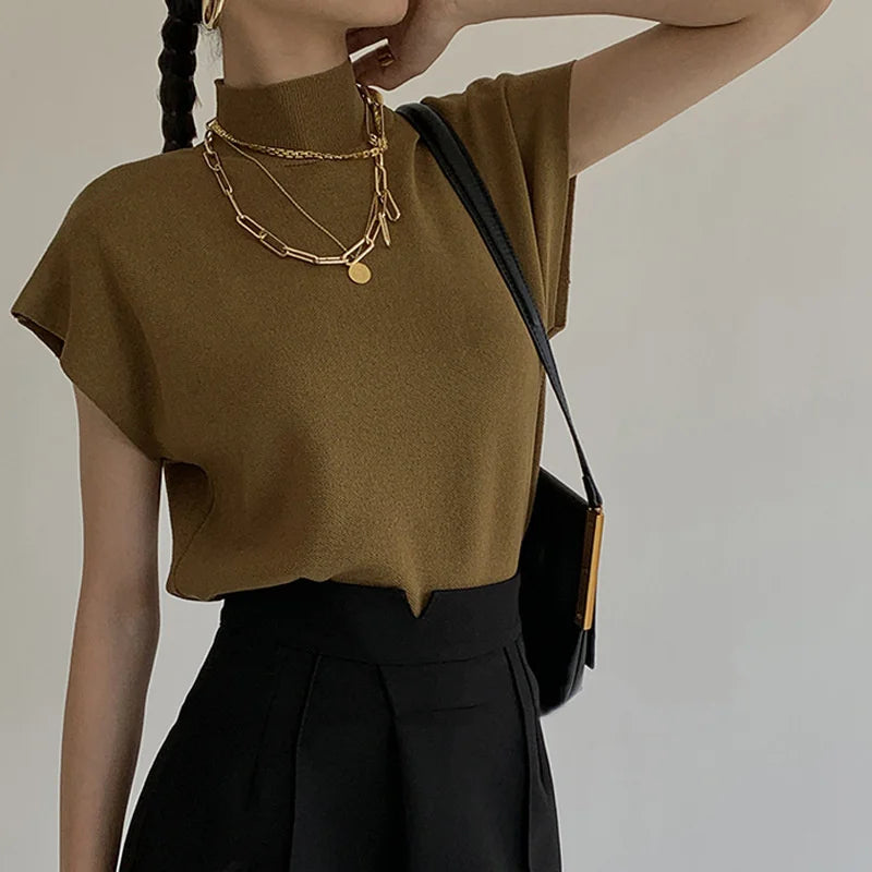 Blusa - Tricô Gola Alta