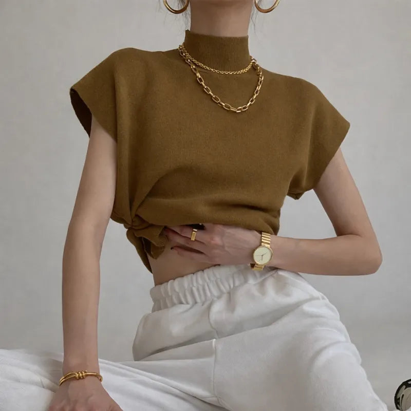 Blusa - Tricô Gola Alta