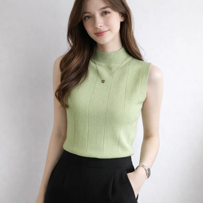 Blusa Tricot - Gola Alta (Tamanho Único)