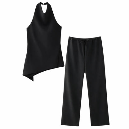 Conjunto - Top Halter + Calça Wide Leg