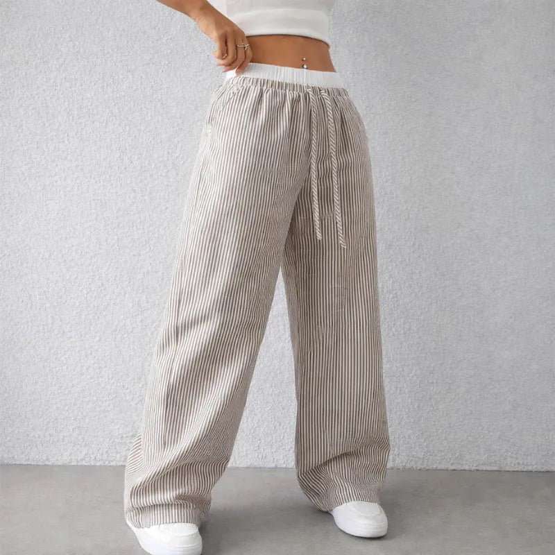 Calça - Wide Leg Listrada