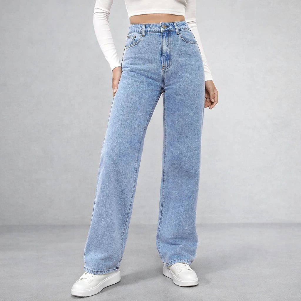 Calça - Jeans Reta Cintura Alta