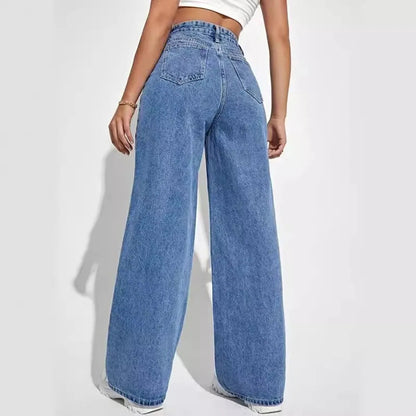 Calça - Jeans Reta Cintura Alta