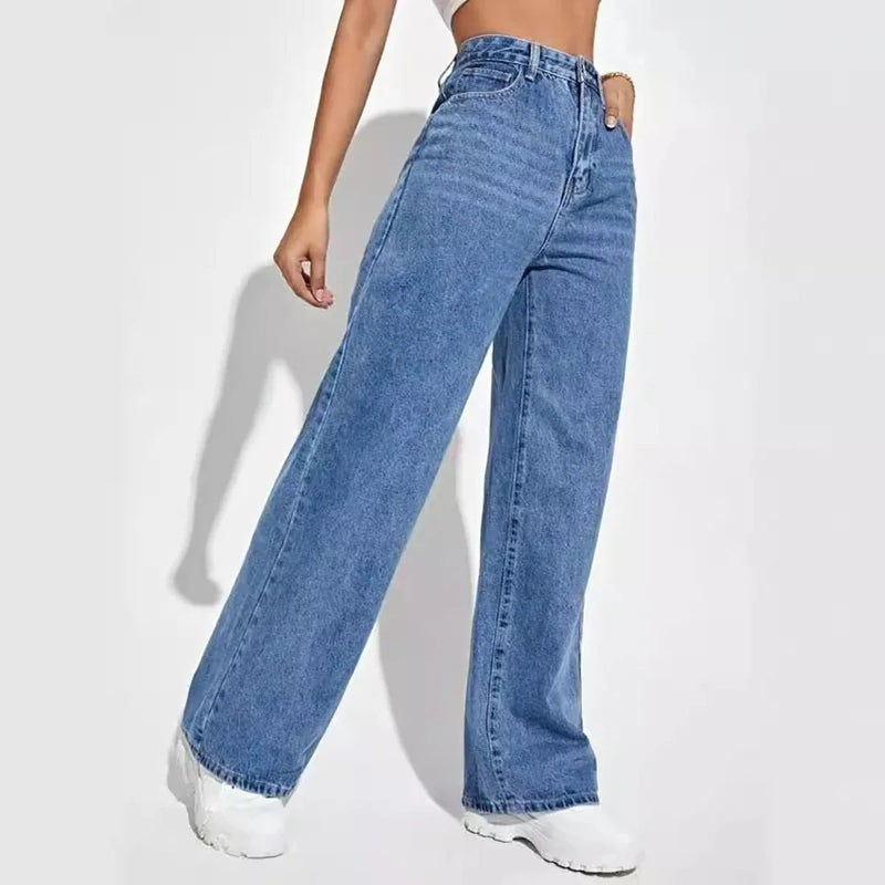 Calça - Jeans Reta Cintura Alta