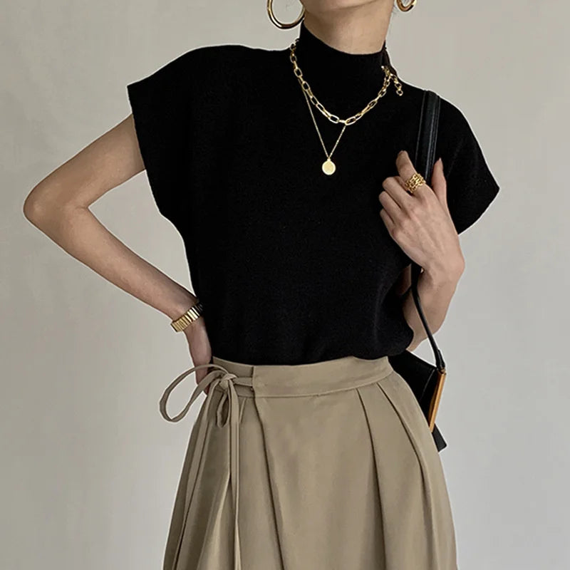 Blusa - Tricô Gola Alta