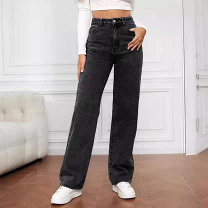 Calça - Jeans Reta Cintura Alta