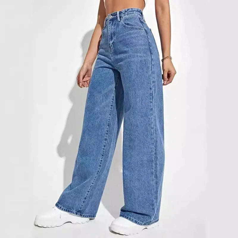 Calça - Jeans Reta Cintura Alta